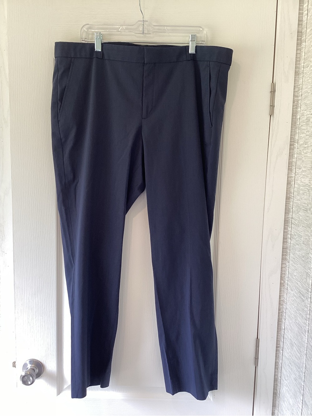 Banana Republic Women's Navy Straight-Leg Trousers 18 EUC